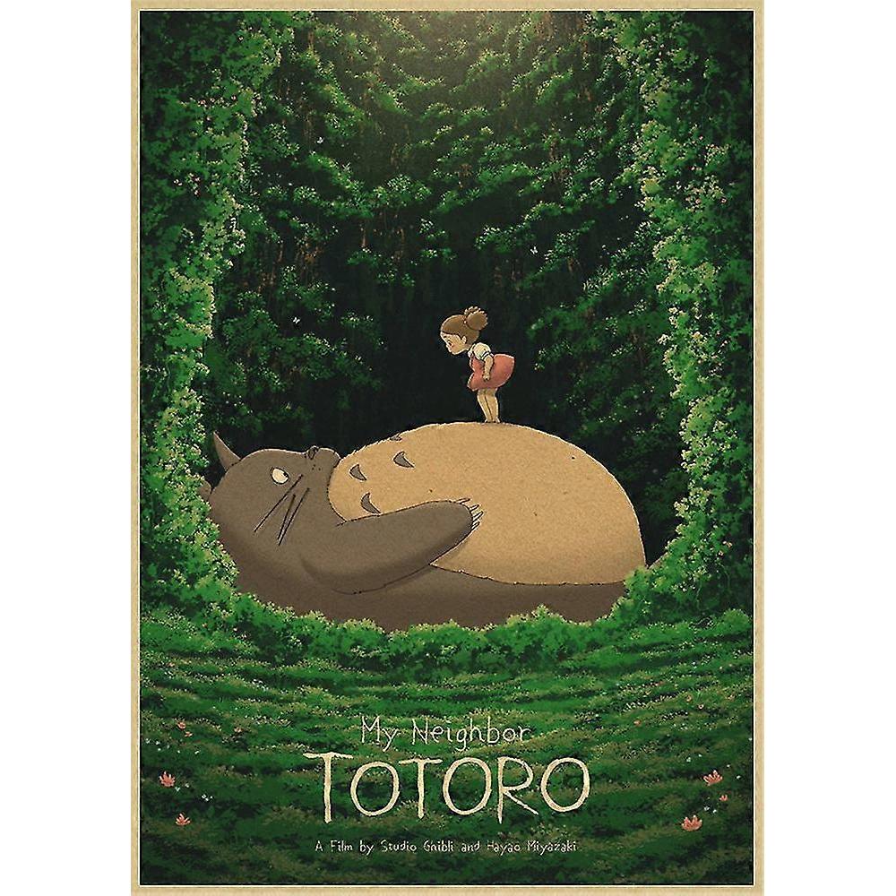 Vintage Retro Paper Anime Poster - Tonari No Totoro Miyazaki - Wall Decor - Vintage Home Decor - Kids Room Decoration