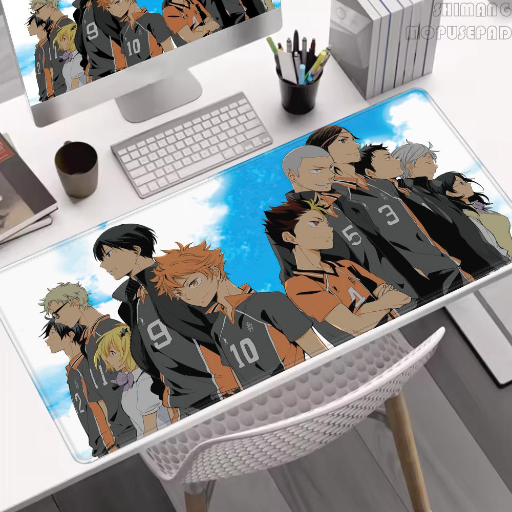 Коврик для мыши Аниме HD Haikyuu Большие резиновые коврики Игровой стол для ПК Коврик для рабочего стола ноутбука XL Нескользящий Коврик для клавиатуры компьютера Офисный коврик для рабочего стола