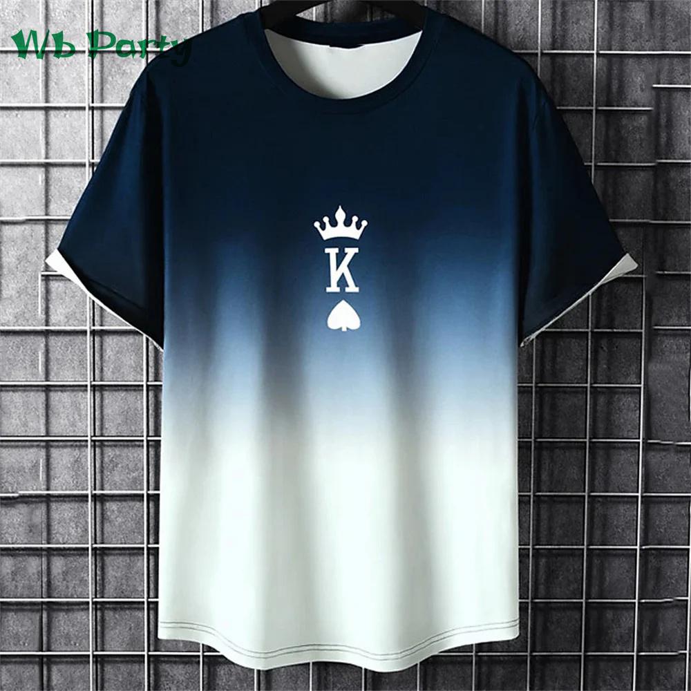 Gradient Print Clothes 3D Print Men's Summer Clothes T-Shirts Oversize Short Sleeve Tee Men Short Sleeve Tee Gym Clothing Men