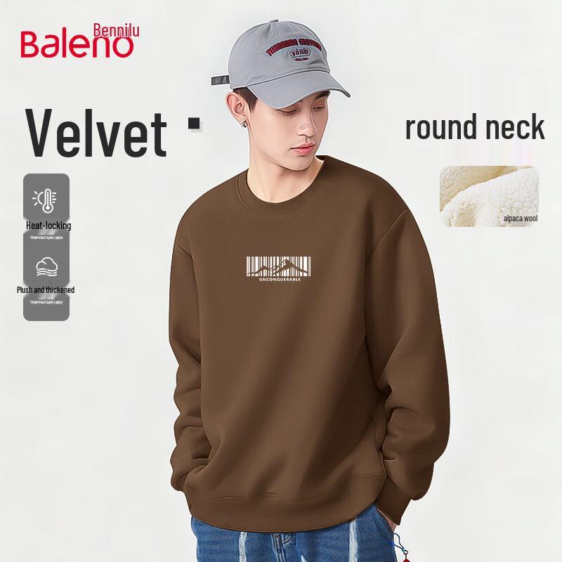 Baleno Men's Winter Fleece-Lined Round Neck Sweatshirt