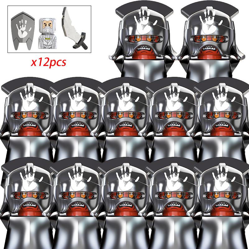Средневековый лотр Фигурки Орк Солдаты Разбойник Варгр Волк Слон Маунт Рыцари Строительные блоки Кирпичи Игрушки для детей Подарки