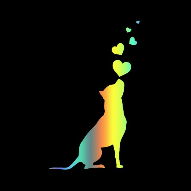 Виниловая наклейка с сердечками для домашних животных, американский стаффордширский терьер, автомобильные наклейки