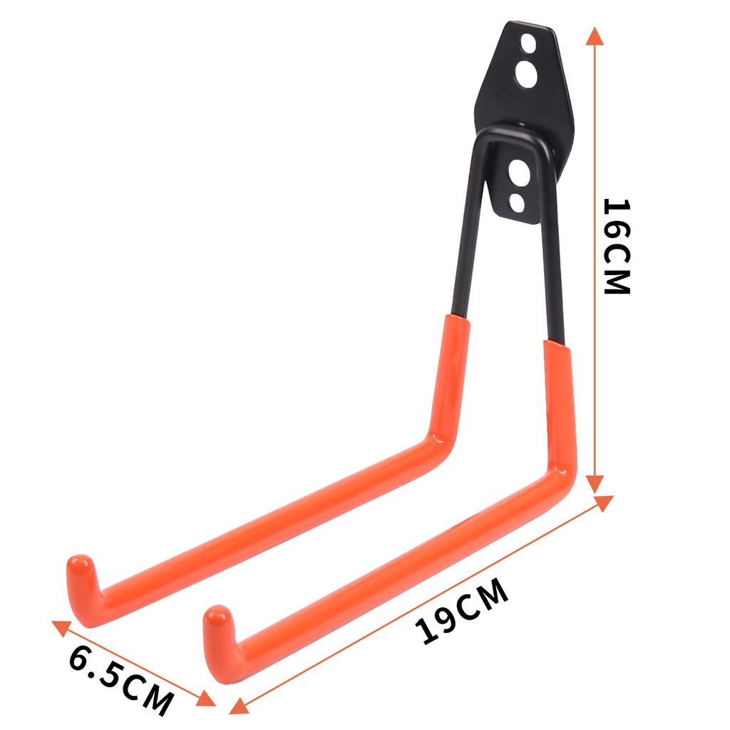 1 шт. Велосипедный гаражный крюк для тяжелого хранения, крепеж, настенное крепление, нескользящий подвесной крюк, высокая грузоподъемность, квадратный металлический крюк, садовый инструмент