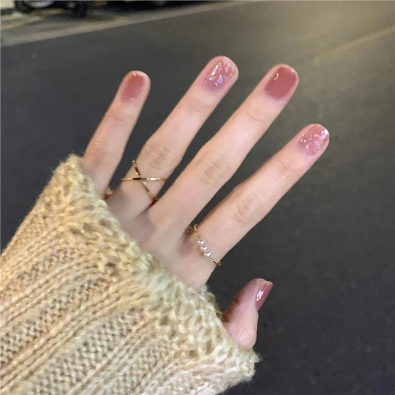 Снимаемый без запаха лак для ногтей на водной основе - Быстросохнущий, Не требует сушки в лампе, Ледяной прозрачный сплошной нюдовый цвет для студентов