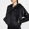 Nike Спортивная женская велюровая куртка с капюшоном на молнии Черная HJ0958-010