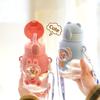 600ML Large Capacity Water Bottles for Children with Straw Cute Cartoon Student School Outdoor Travel Leak Proof Water Bottles