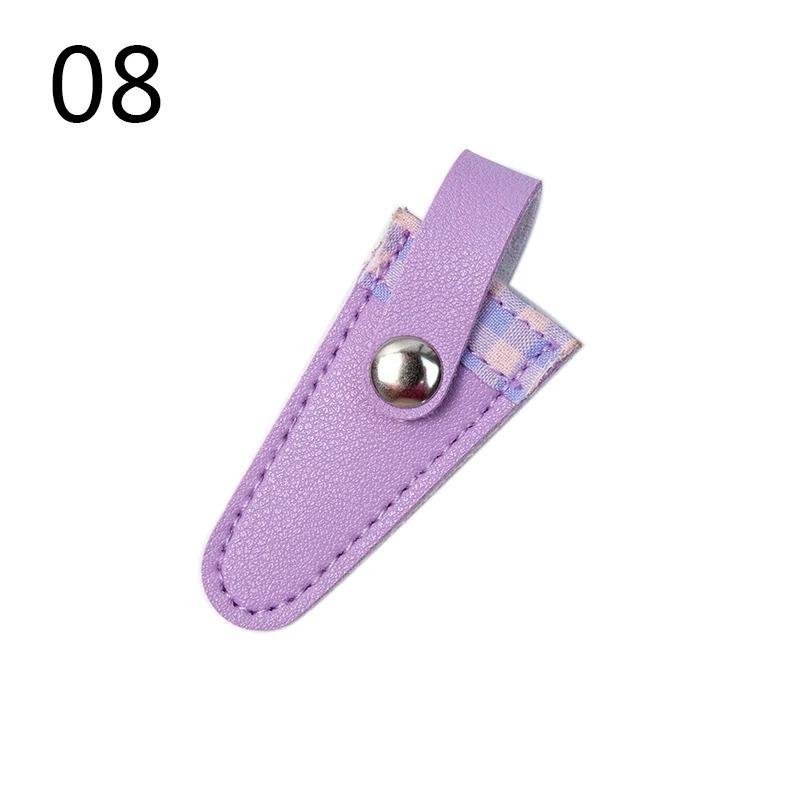 Colorful Vintage Embroidery Scissors Sheath Lattice Scissors Protective Cover Small Sharp Pointed Scissors Protection