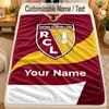 Flannel Blanketracing club de lens Custom Name Text Personalized Soft Warm Throw Blanket Home Decor Gift