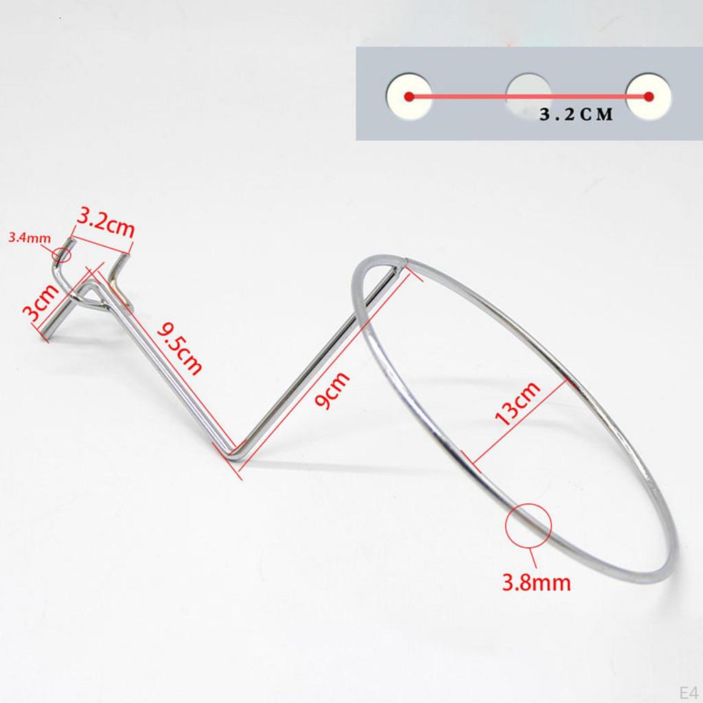 Стойка для шляп для крепления на перфорированную панель, держатель для кепок, диаметр 13 см
