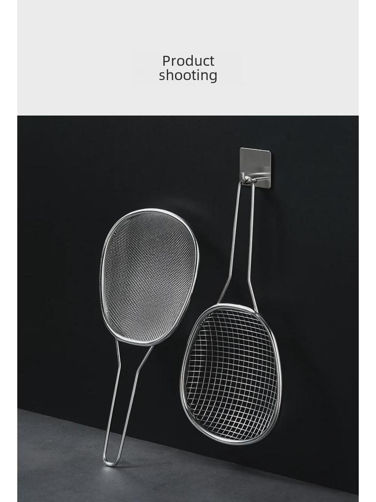 Большая японская ложка-дуршлаг из нержавеющей стали для лапши, пельменей и хот-пота