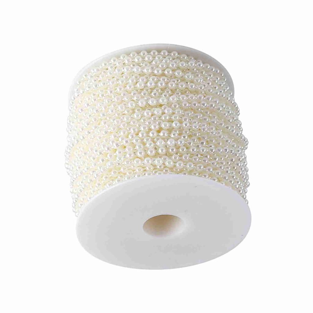 40m Roll 4mm Artificial Pearl DIY Ornaments Beads Curtain Wedding Event Festival Party Decor
