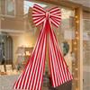 Праздничный ленточный акцент для рождественских елок Мягкая полосатая тканевая подвеска для венков, прихожих и фотозоны