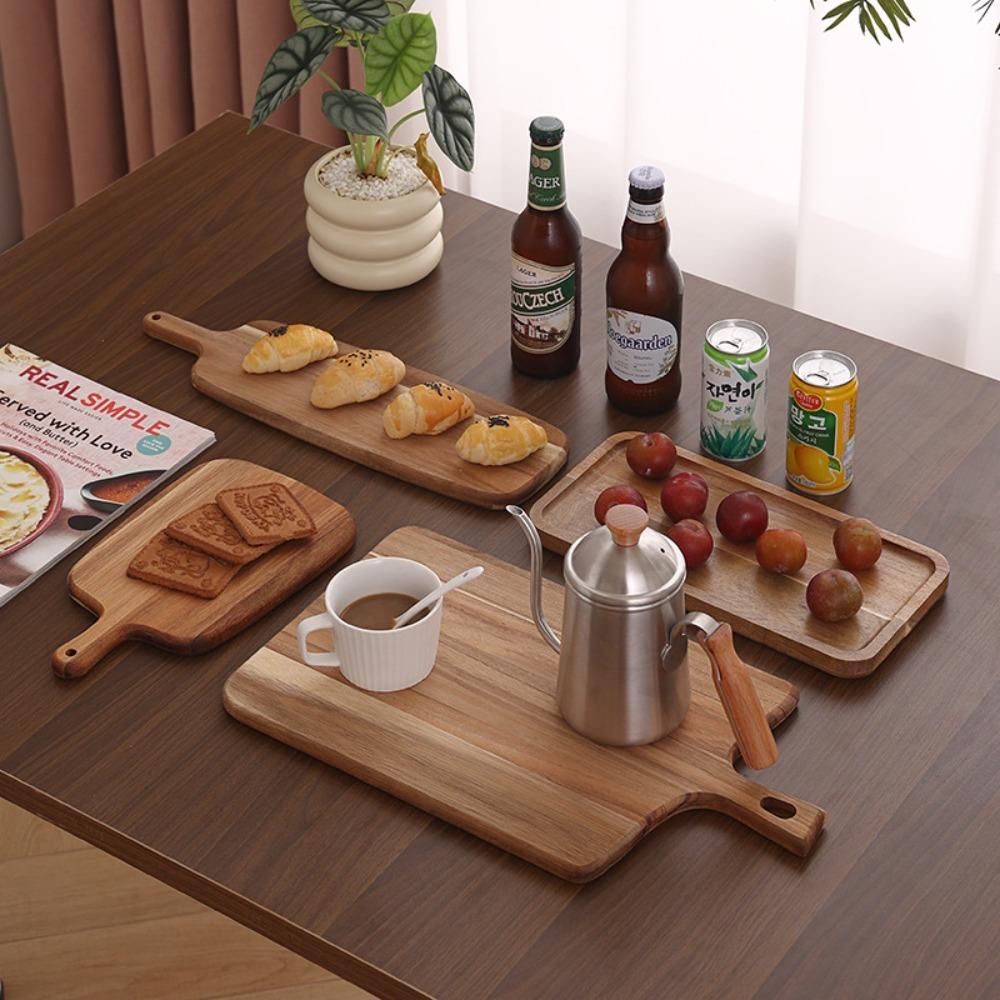 Long-handle Solid Wood Cutting Board Japanese-style Cheese Board Durable Serving Plate Steak
