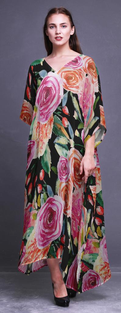 Bimba Ladies Plus SizeA KaftanA Summer Wear Beach Coverup Kimono Caftan