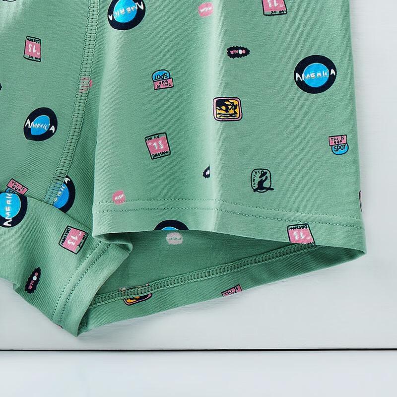 Fenteng Мужские трусы-боксеры с мультяшным принтом, антибактериальные, 3 шт.