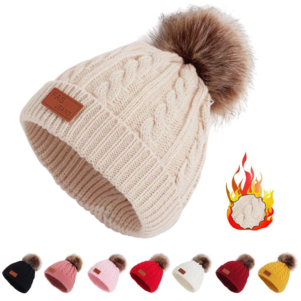 Fashion Cute Winter Warm Toddler Beanie Baby Cap Knitted Hat Hemming Hat