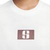 Nike Drop Shoulder Sleeve T Shirt Women's White FJ2703-121