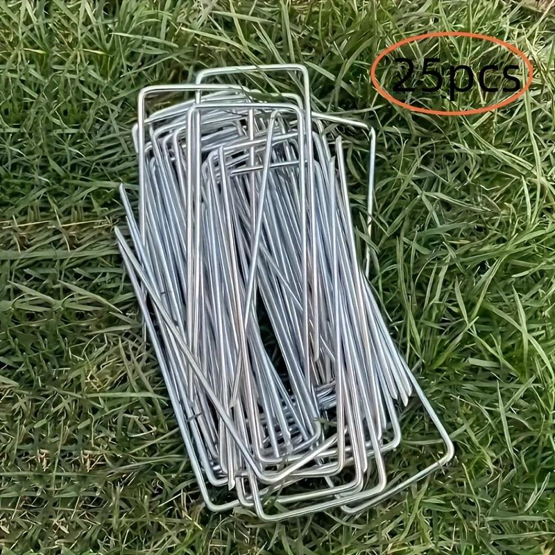 15/25/50 шт. Оцинкованные U-образные садовые ландшафтные колышки для поддержки растений, безопасности и защиты цветов