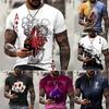 New Summer Men's Fashion T-shirt Personality Playing Cards Printed Men's T-shirt Top
