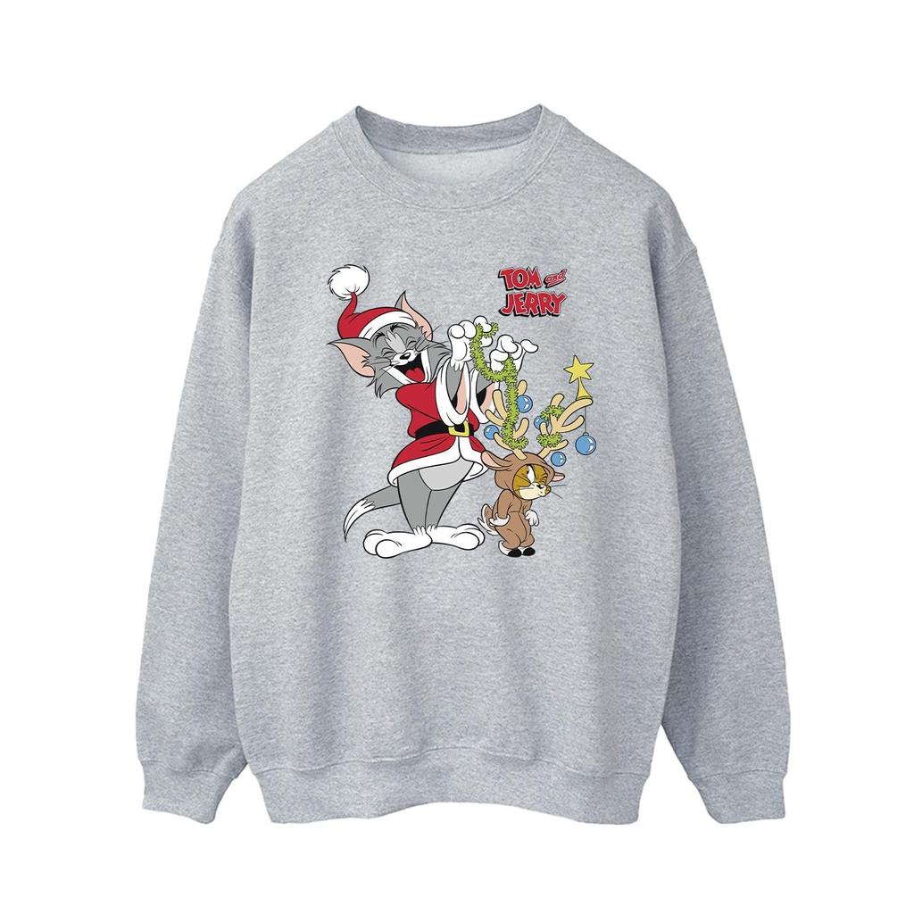 Tom & Jerry Mens Christmas Reindeer Sweatshirt