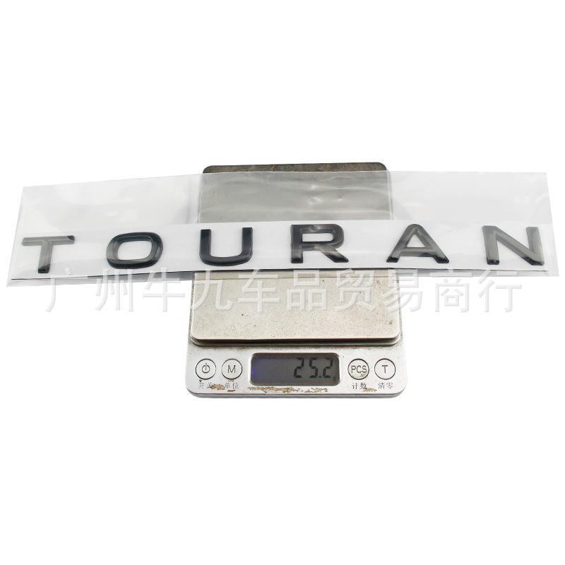 Suitable for Touan word mark, trunk TOURAN car sticker metal car logo, English