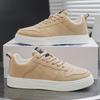 Cheap Beige Men's Leisure Shoes Large Size 48 Low Top Board Shoes for Men Breathable Lace-up Vulcanize Shoes Men Casual Sneaker
