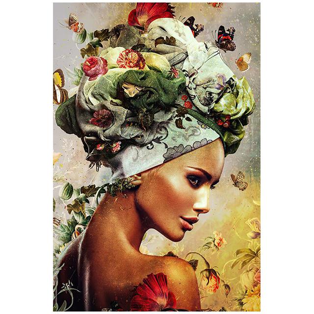 Декоративная цветочная картина абстрактная женщина художественная печать постер картина интерьер холст настенная живопись гостиная украшение дом