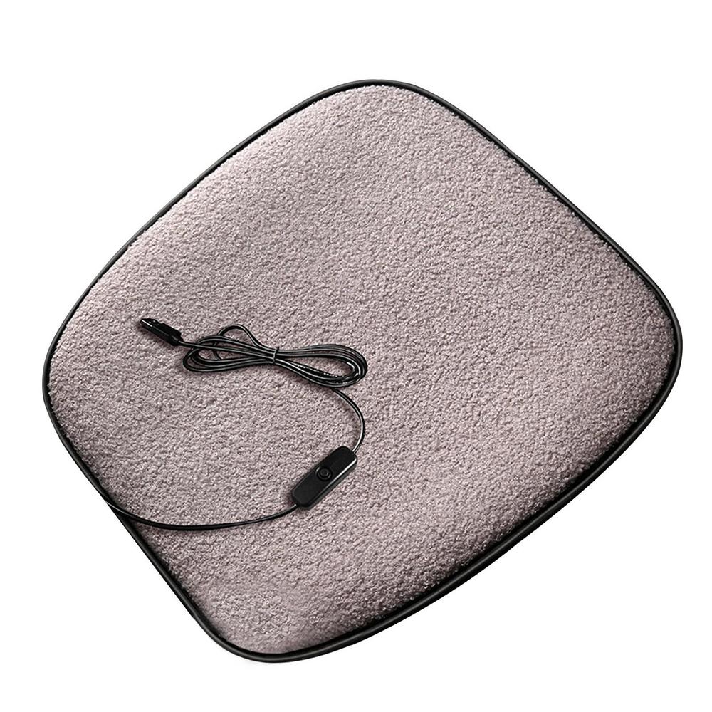 Зимняя автомобильная подушка с подогревом 5 В 12 Вт Автомобильная USB Электрическая грелка для сиденья с термостатом Теплые чехлы на сиденья с подогревом Автомобильный интерьер