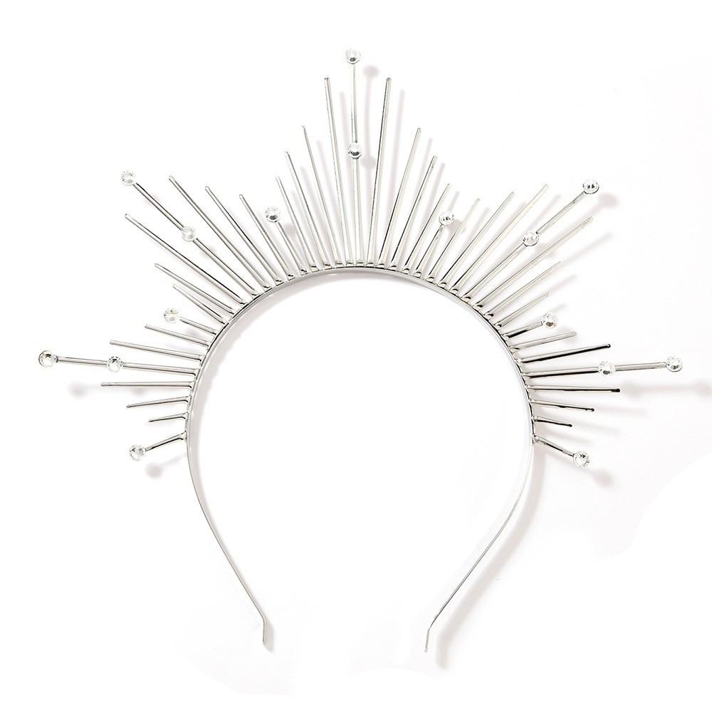 Готическая Корона Солнца Слава Лолита Ренессанс Косплей Повязка на Голову Великолепный Шипастый Головной Убор Косплей Мероприятие
