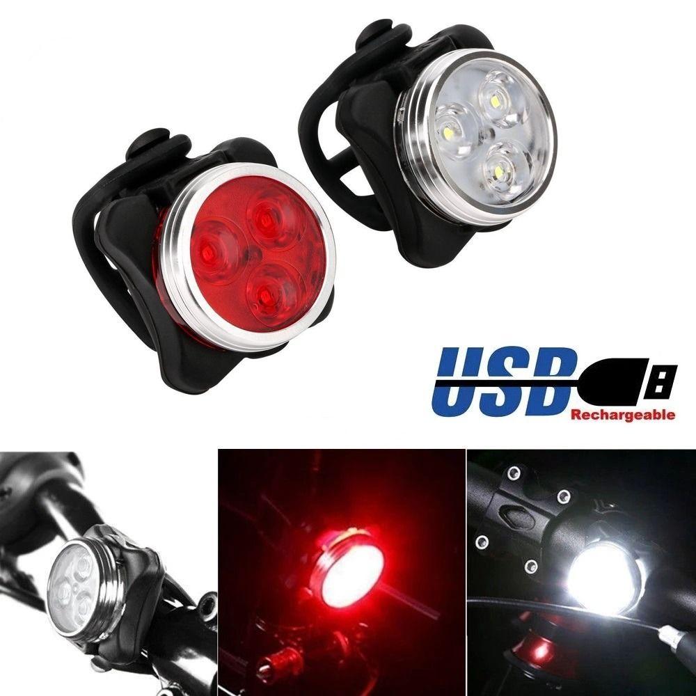 4 Light Mode Cycling Bike Taillight Front Headlight Bicycle Lamp  Riding Equipment