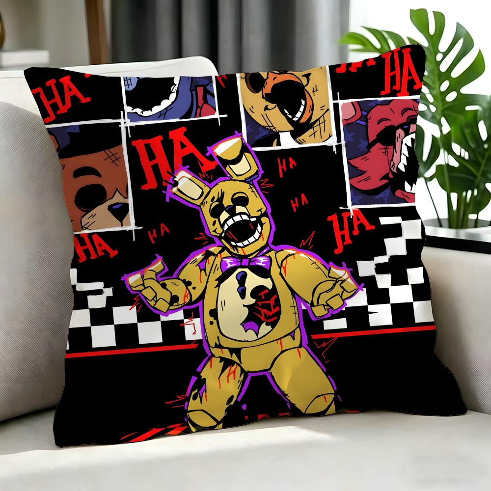 Game Five Nights At Freddy'S Cushion Cover Cushion Cover Set 4Pcs 50X50 45X45 40X40 Pillowcase Decorative Sofa Home Decor