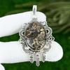 Easter Deal Oval Natural Turritella Agate Sterling Silver Bezel Pendant Jewelry