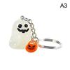 Брелок для ключей из смолы с подсветкой в темноте с 3D-призраком и кулоном в виде тыквы и кукурузных конфет