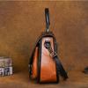 Johnature Retro Genuine Leather Women Bag Three Purpose Small Backpack Versatile Embossed Cowhide Shoulder & Crossbody Bags