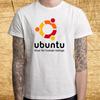 Мужская белая футболка с принтом Ubuntu Linux - известная операционная система, унисекс