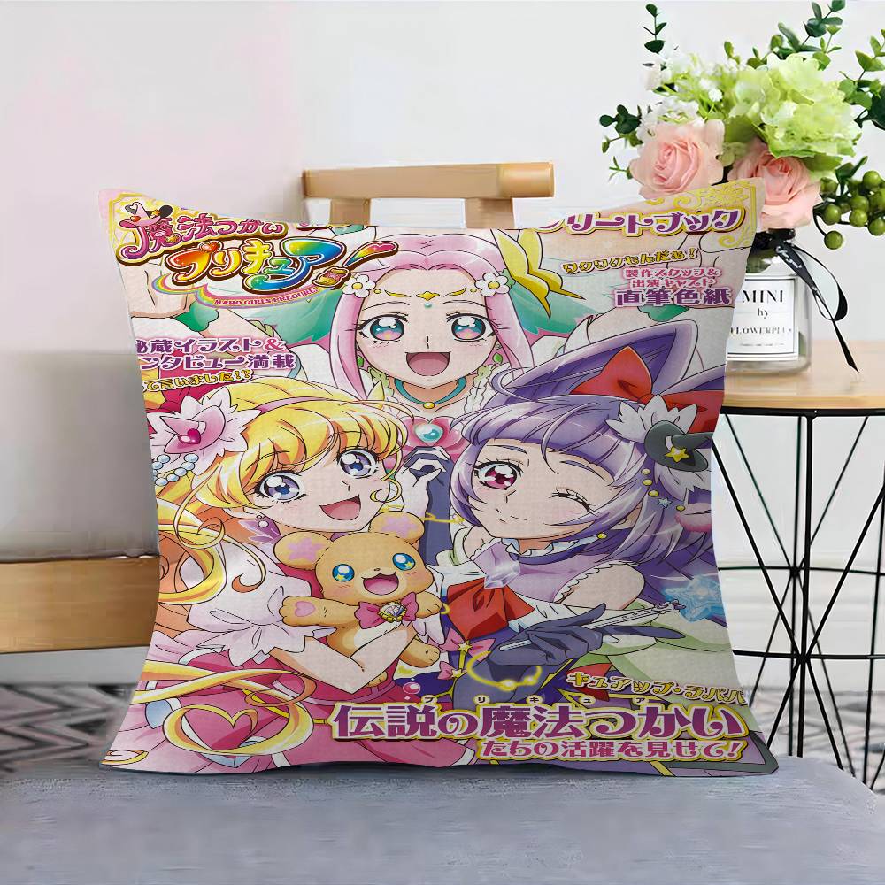 Аниме Наволочки для подушек Precure Мультяшные Декоративные на диван для дома Двусторонняя печать Короткий плюш Милый чехол для подушки