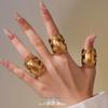 Oumaijia 18k Gold-Plated Stainless Steel Thumb Guard Ring