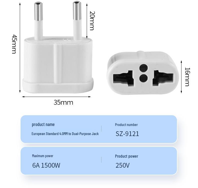 Универсальный переходник для розеток - Адаптер для стандартов ЕС, США, KR, RU