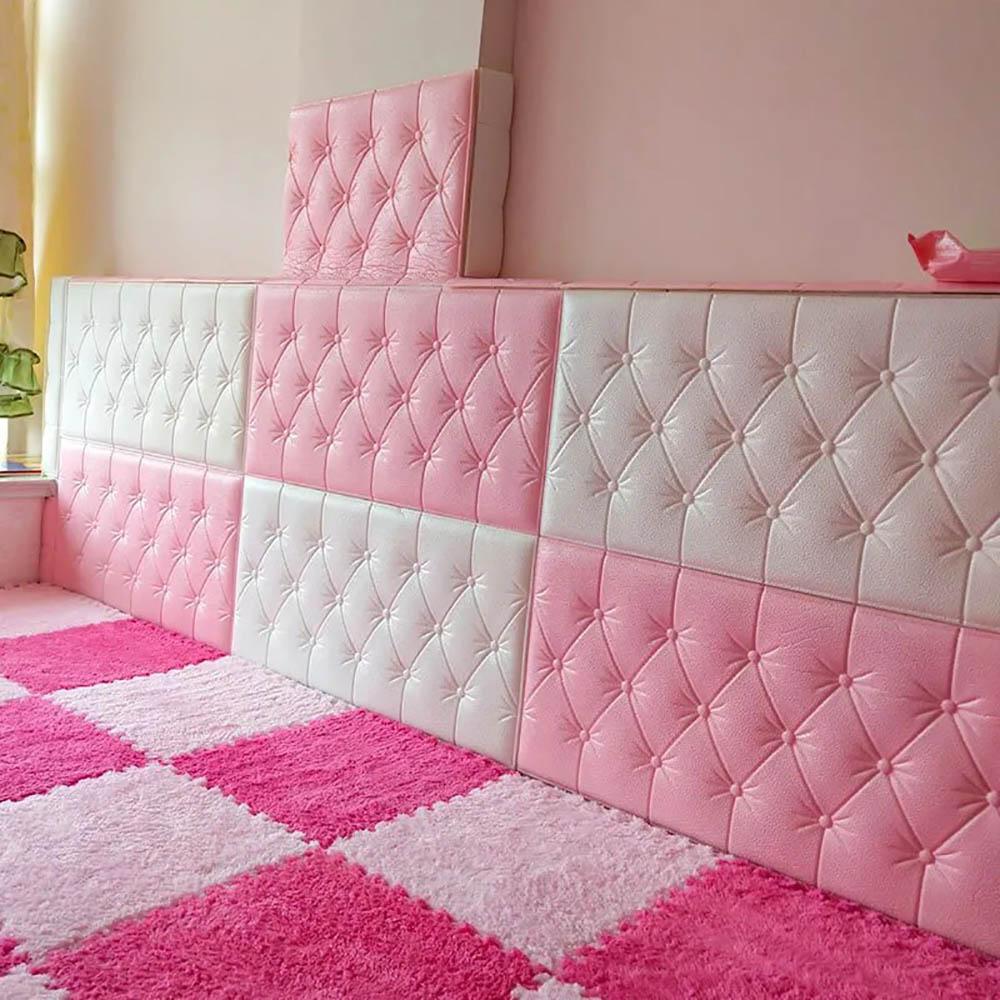 3D DIY Наклейки на стену Обои Самоклеящиеся Утолщенные Татами Противоударный Настенный Мат Накладка Детская Спальня Гостиная Водонепроницаемые