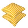 Striped Vertical 2 Yellow 2 Pcs Square Pillowcase Pillow Cover Cushion Decor Comfort Throw Pillow For Home Car