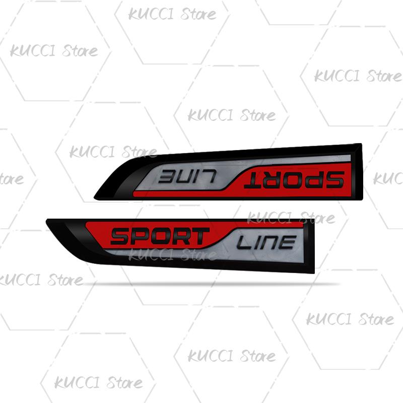 MBOF6 3D Car Sticker Sport Line Logo Metal Emblem Badge Decals For Skoda Fabia Octavia Rapid Citigo Roomster Kodiaq Karoq Superb Scala