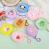 Cartoon Plush Coin Purse: Kids' Round Zipper Key and Earphone Bag