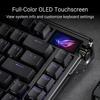 ASUS ROG Azoth Extreme Gaming Keyboard, 75% Layout, Hot-Swap Support, 3-Layer Silencing Design, OLED Touchscreen + 3-Way Knob, Aluminum Alloy Case