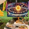 2D plane, 1 banner of the background of solar flares in the solar system, suitable for general parties, weddings, birthd