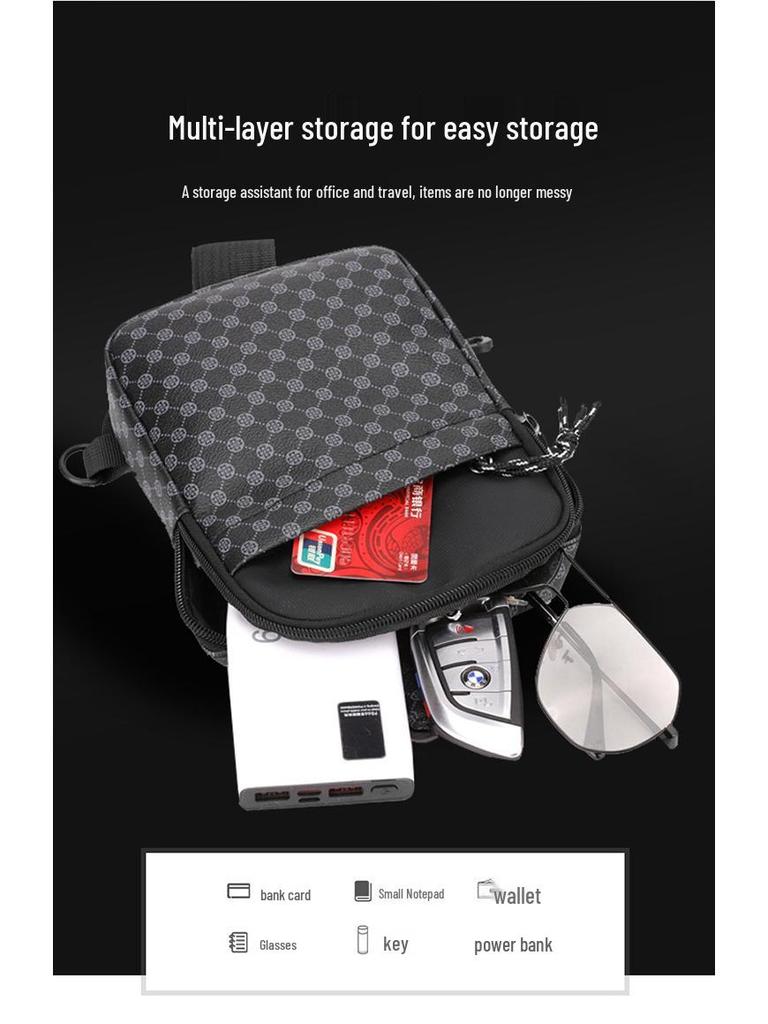 Унисекс Водонепроницаемая Мини Спортивная Сумка Кроссбоди из ПУ - Чехол для Телефона и Вещей первой необходимости