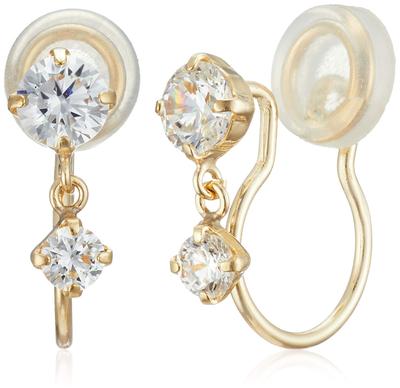 Серьги BLOOM K10 из желтого золота с кубическим цирконием [BLOOM] 0281-0745-0038-0000