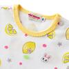 Miki House Short Sleeve Rabbit and Lemon Made in for Baby and Size Pajamas, Design, Japan, Girls, Kids, 120cm, White, 12-7304-683