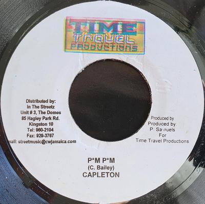 7-дюймовая пластинка CAPLETON / PATRICK 'ROACH' SAMUELS - Pum Pum / Badmind NONE Time Travel Pro 2007 Ямайка Регги, Ска и Даб Б/У
