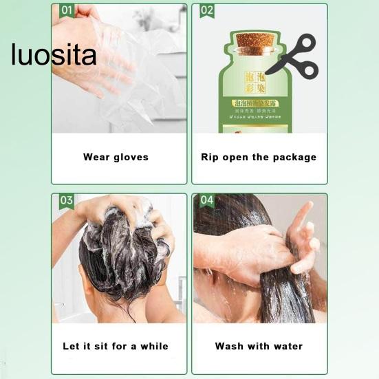 10Pcs 30ML Bubble Hair Dye, Gentle Natural Plants Extract Coloring Shampoo, Men Women Botanical Bubble Dyeing Foam