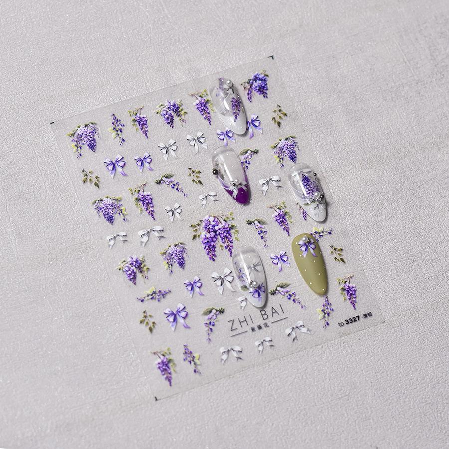 Тонкая жесткая наклейка для ногтей «Камелия» для самостоятельного изготовления украшений, самоклеящаяся